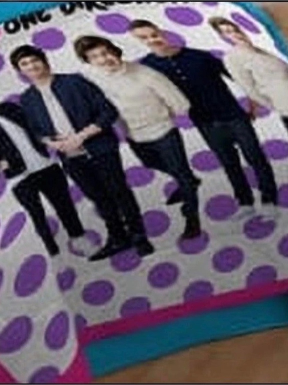 One Direction Microfiber Comforter Purple Polka Dot Comforter NWT